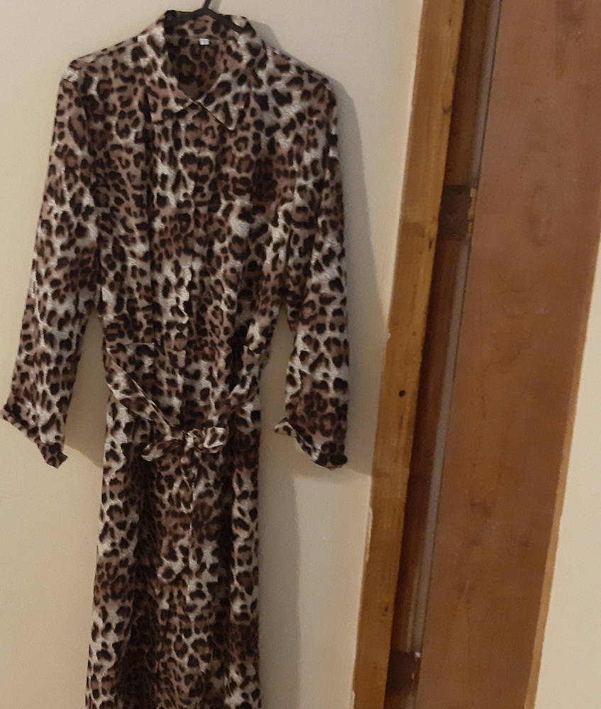 Midi dress leopard